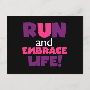 Postal Ejecutar Embrace Life Purple Pink