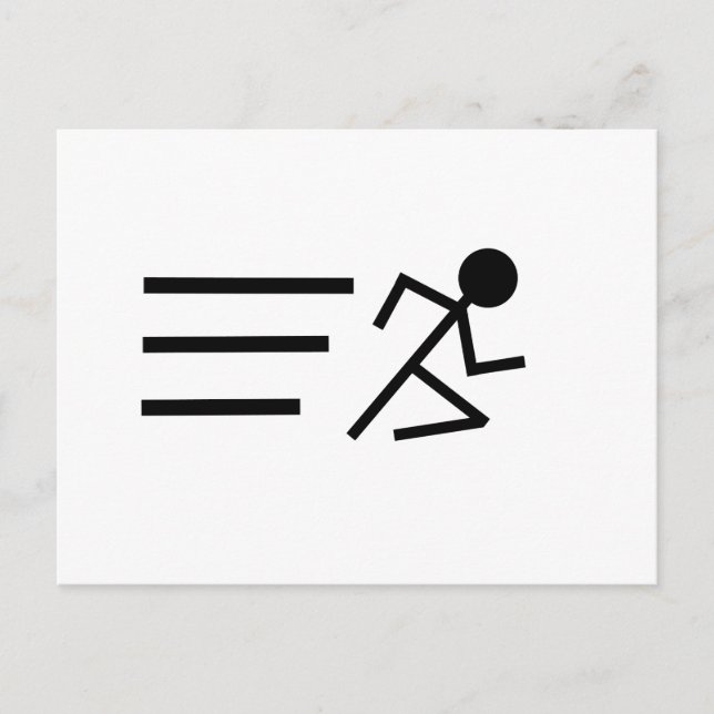 Postal Ejecutar Stickman (Anverso)