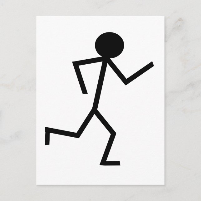 Postal Ejecutar Stickman (Anverso)