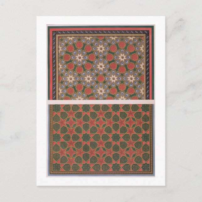 Postal Ejemplos de decoración de techos, de 'Arte árabe c (Anverso)