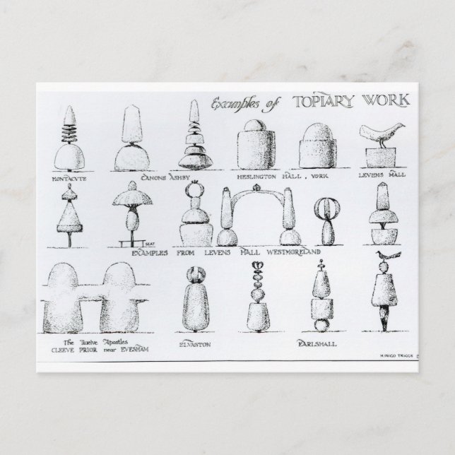 Postal Ejemplos de trabajo temático, 1902 (grabado) (b/w  (Anverso)