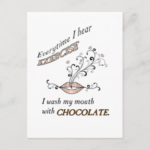 Postal Ejercicio con chocolate