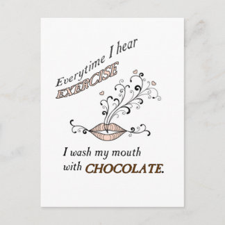 Postal Ejercicio con chocolate