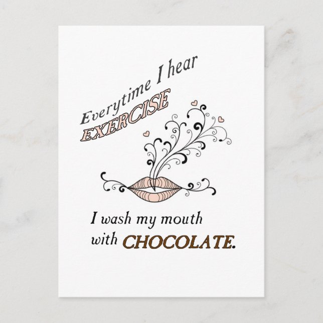 Postal Ejercicio con chocolate (Anverso)