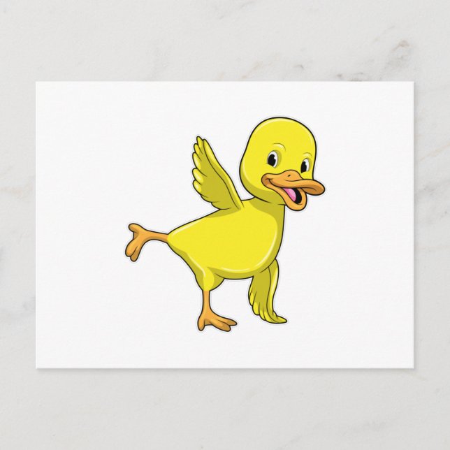 Postal Ejercicio de estiramiento de yoga de pato (Anverso)