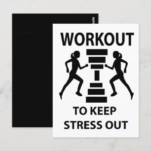 Postal Ejercicio de Fitness Gimnasio