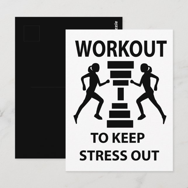 Postal Ejercicio de Fitness Gimnasio (Anverso / Reverso)
