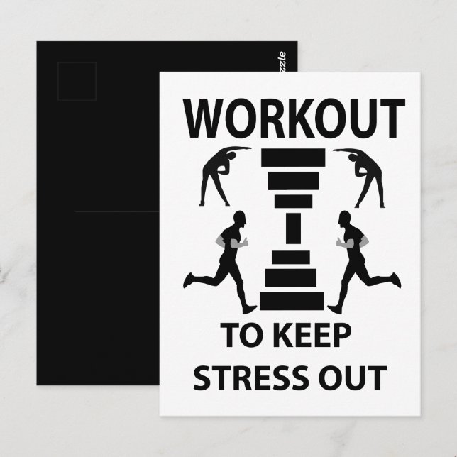 Postal Ejercicio de Fitness Gimnasio (Anverso / Reverso)