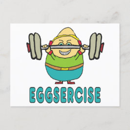 Postal Ejercicio Eggsercise Egg Pun
