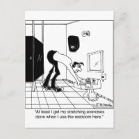 Ejercicios de estiramiento en un baño