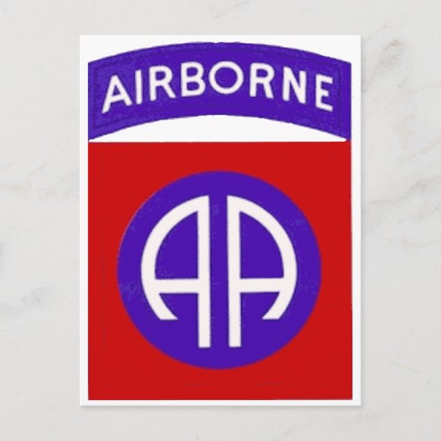 Postal Ejército 82.º Airborne (Anverso)