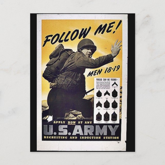 Postal Ejército de Estados Unidos (Anverso)