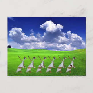 Postal Ejército de patos corredores