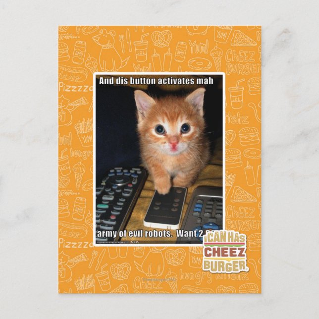 Postal Ejército de Robots Malignos (Anverso)