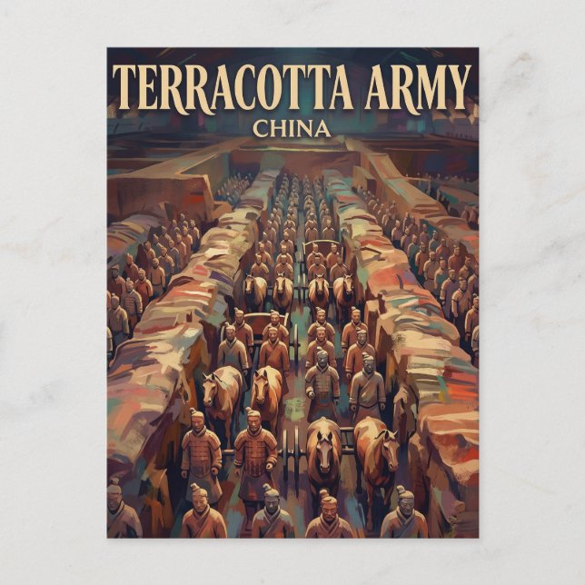 Postal Ejército de Terracota de Xi'an China (Anverso)
