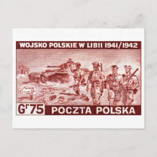 Postal Ejército polaco de la Segunda Guerra Mundial en Li