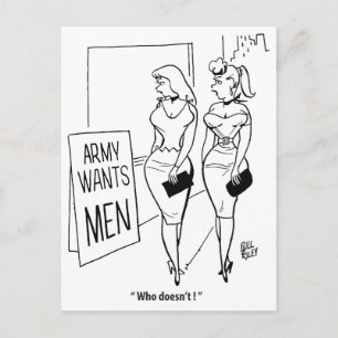 Postal Ejército quiere hombres, divertido vintage