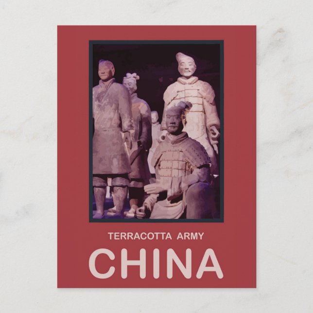 Postal Ejército Terracota de China (Anverso)