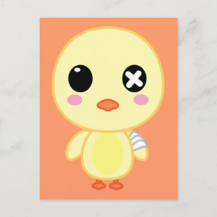 Postal Ejiki el polluelo