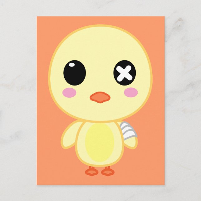 Postal Ejiki el polluelo (Anverso)