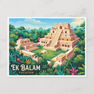 Postal Ek Balam Valladolid México