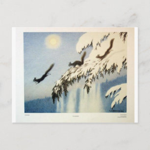 Postal Ekorn i Flukt por Theodor Severin Kittelsen