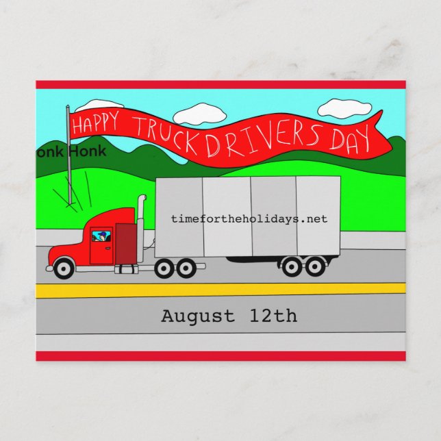 Postal El 12 de agosto es el Día Nacional de los Conducto (Anverso)