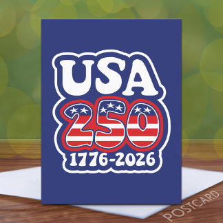 Postal El 250 cumpleaños de Estados Unidos - Groovy USA 2