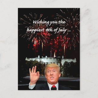 Postal el 4 de julio más feliz de Donald Trump