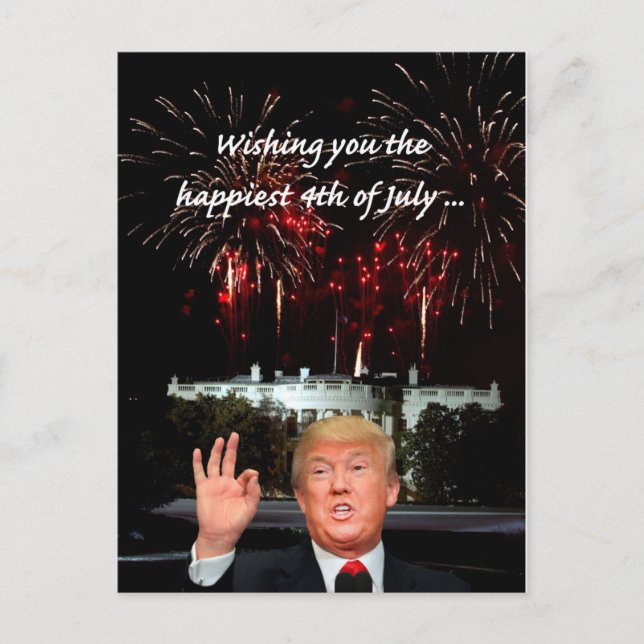Postal el 4 de julio más feliz de Donald Trump (Anverso)