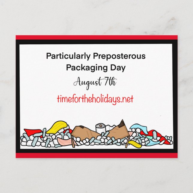 Postal El 7 de agosto es particularmente absurdo (Anverso)