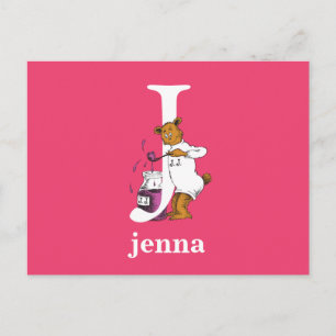 Postal El ABC de Dr. Seuss: Letra J - Blanco   Agrega tu 