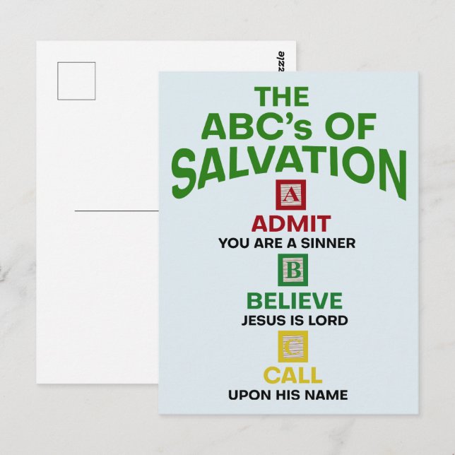 Postal El ABC de la Salvación (Anverso / Reverso)