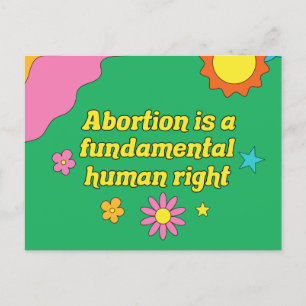 Postal El aborto por elección es un derecho humano fundam
