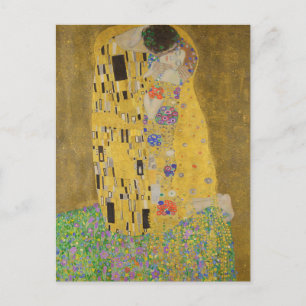 Postal El Abrazo de los Amantes por Gustav Klimt