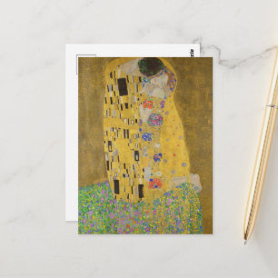 Postal El Abrazo de los Amantes por Gustav Klimt