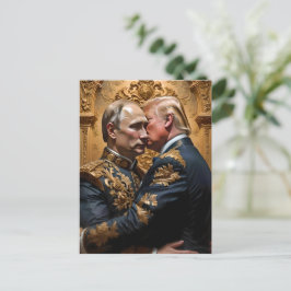 Postal El abrazo de Trump y Putin