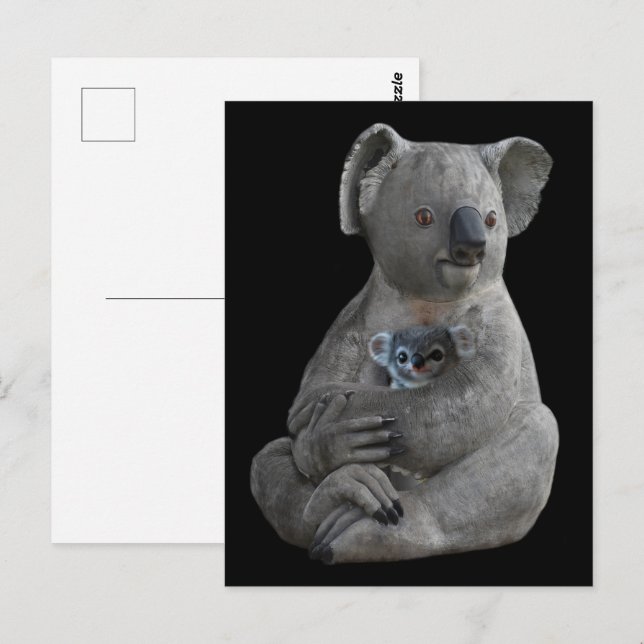 Postal El abrazo de una madre (Anverso / Reverso)