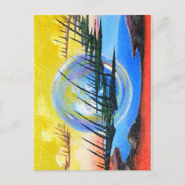 Postal EL ABSTRACTO ALIEN de Leomariano (Anverso)