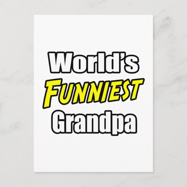 Postal El abuelo más gracioso del mundo (Anverso)