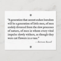 El aburrimiento y los "hombres pequeños"