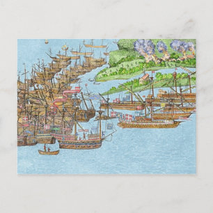 Postal El acampamiento de las fuerzas inglesas