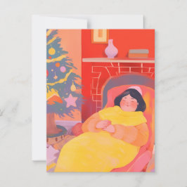 Postal El acogedor día de los Navidades