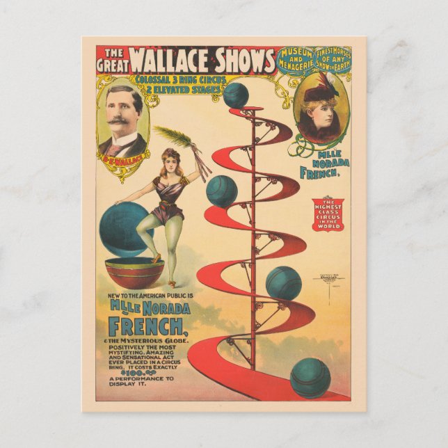 Postal El Acto De M'lle Norada French (Anverso)