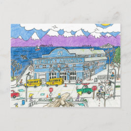 Postal El acuario de Seattle