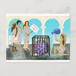 Postal El acuario y el virus