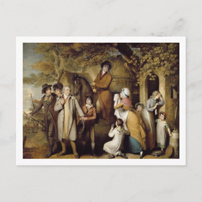 Postal El administrador severo, o arrendatario (Anverso)