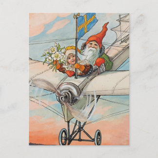 Postal “El aeroplano de Navidad” de Jenny Nystrom