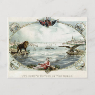 Postal El afiche de la cosecha del cable atlántico 1866 r