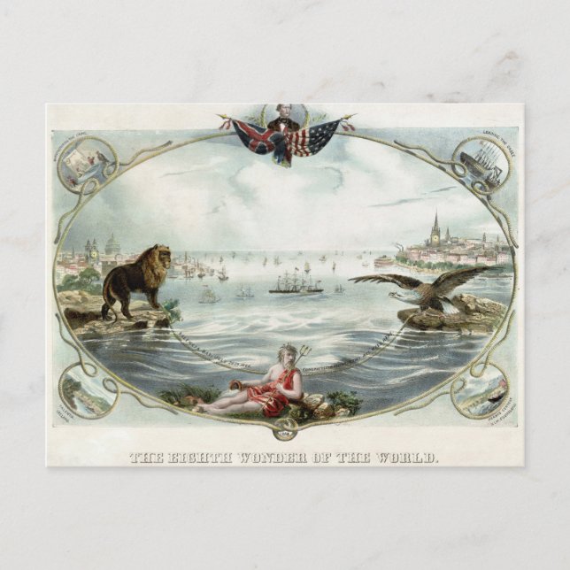 Postal El afiche de la cosecha del cable atlántico 1866 r (Anverso)